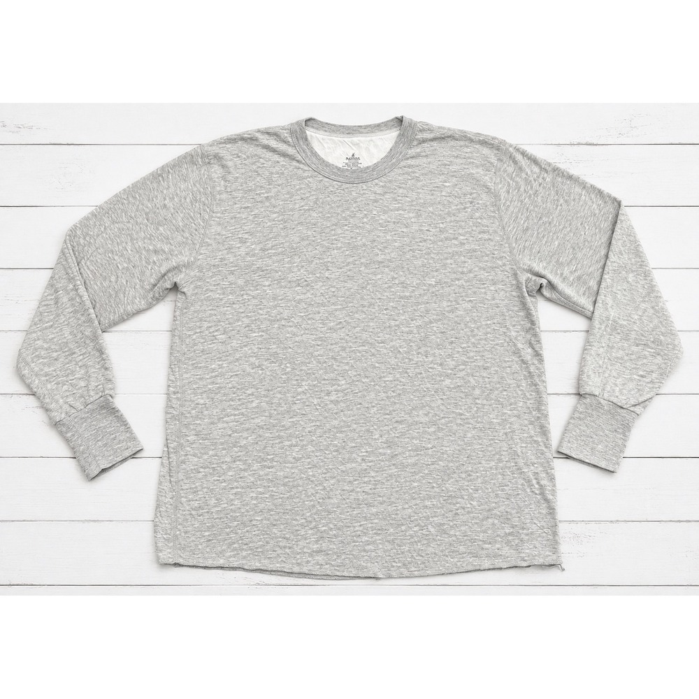 Indera Thermal Top Long Sleeve Base Layer Wool Blend Gray Winter Cozy Warm  XL